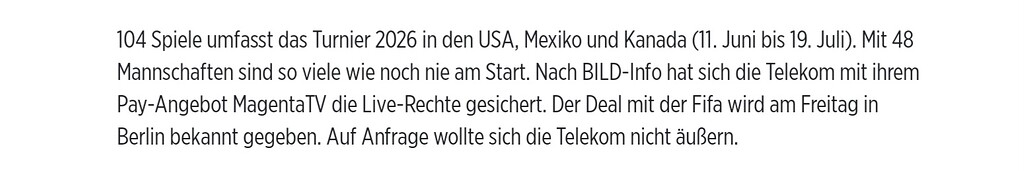  Foto zu Telekom kauft TV-Rechte der Fußball-WM 2026 komplett - Allgemeine 